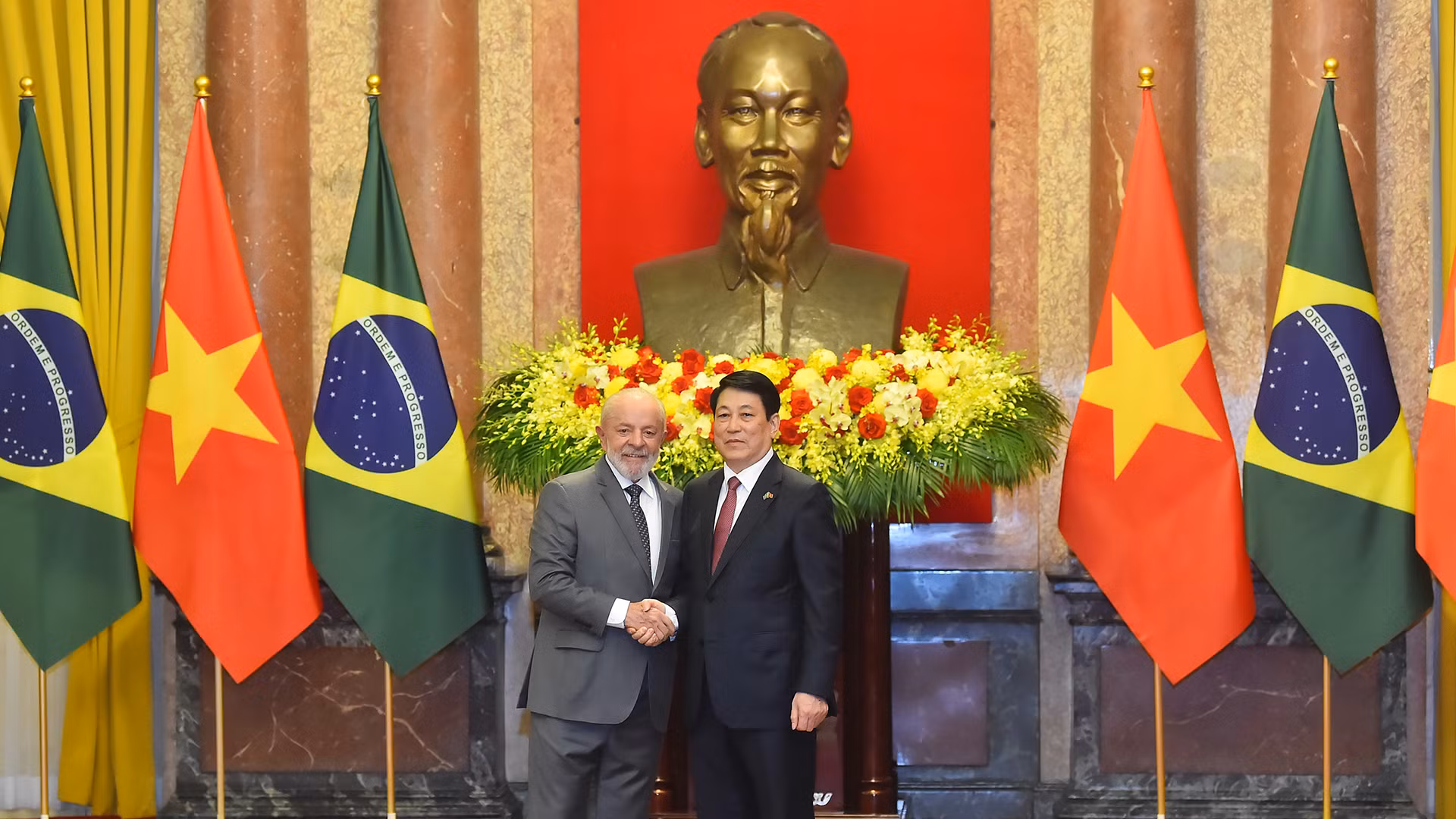越南国家主席梁强与巴西总统卢拉·达席尔瓦举行会谈【组图】