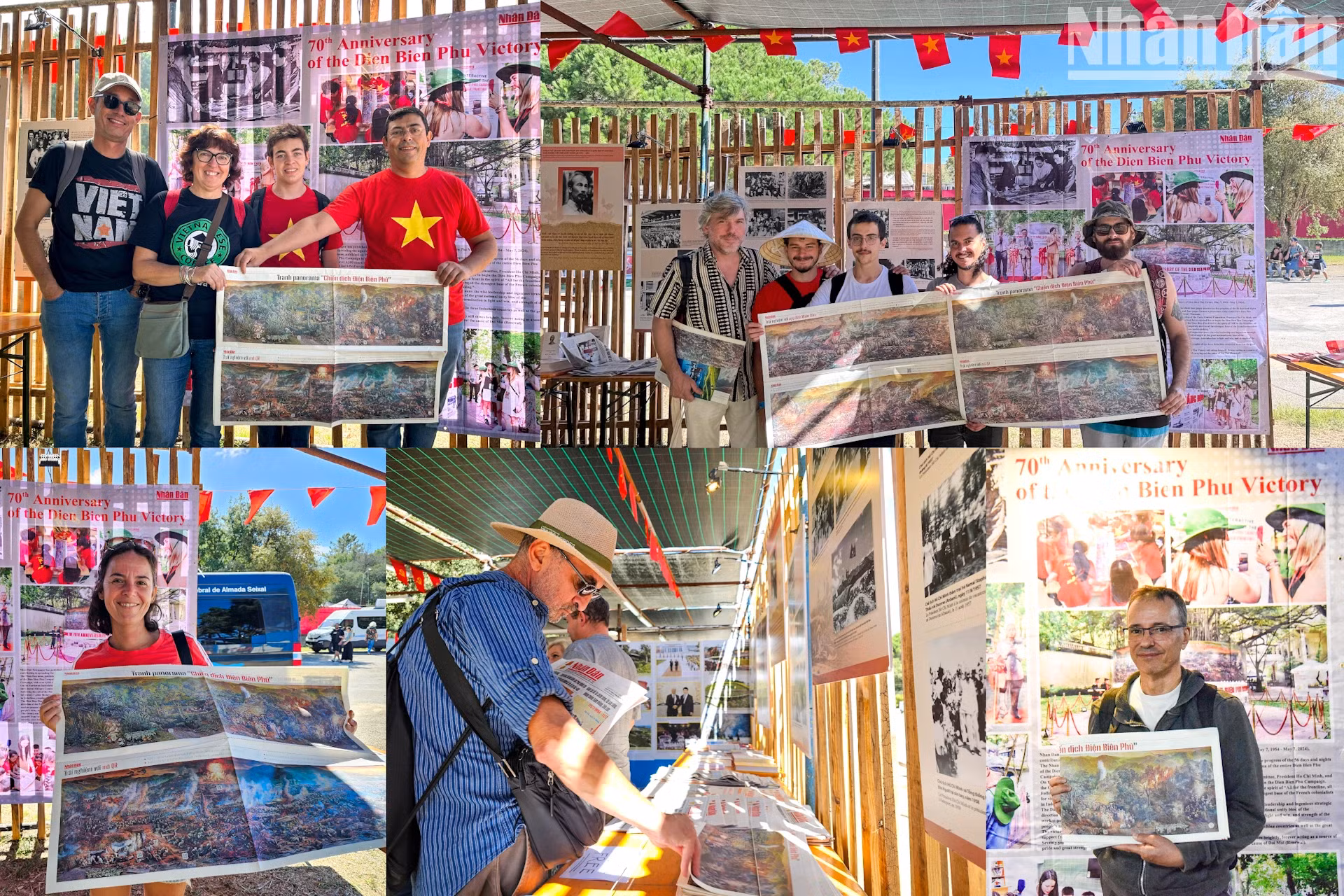 许多参观者对于2024年5月7日出版的印有奠边府战役大全景图的特刊表示印象。