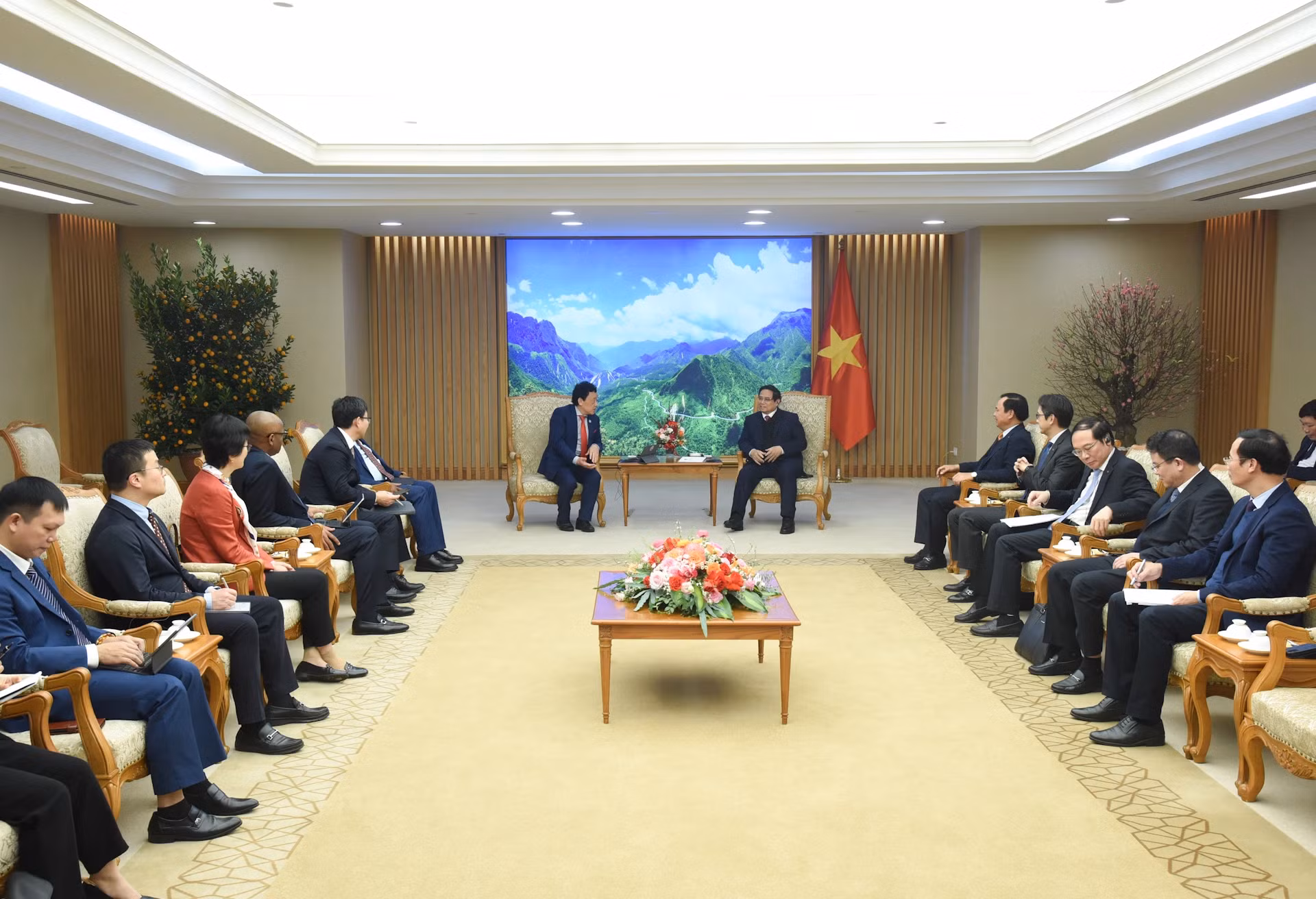 会见场景。