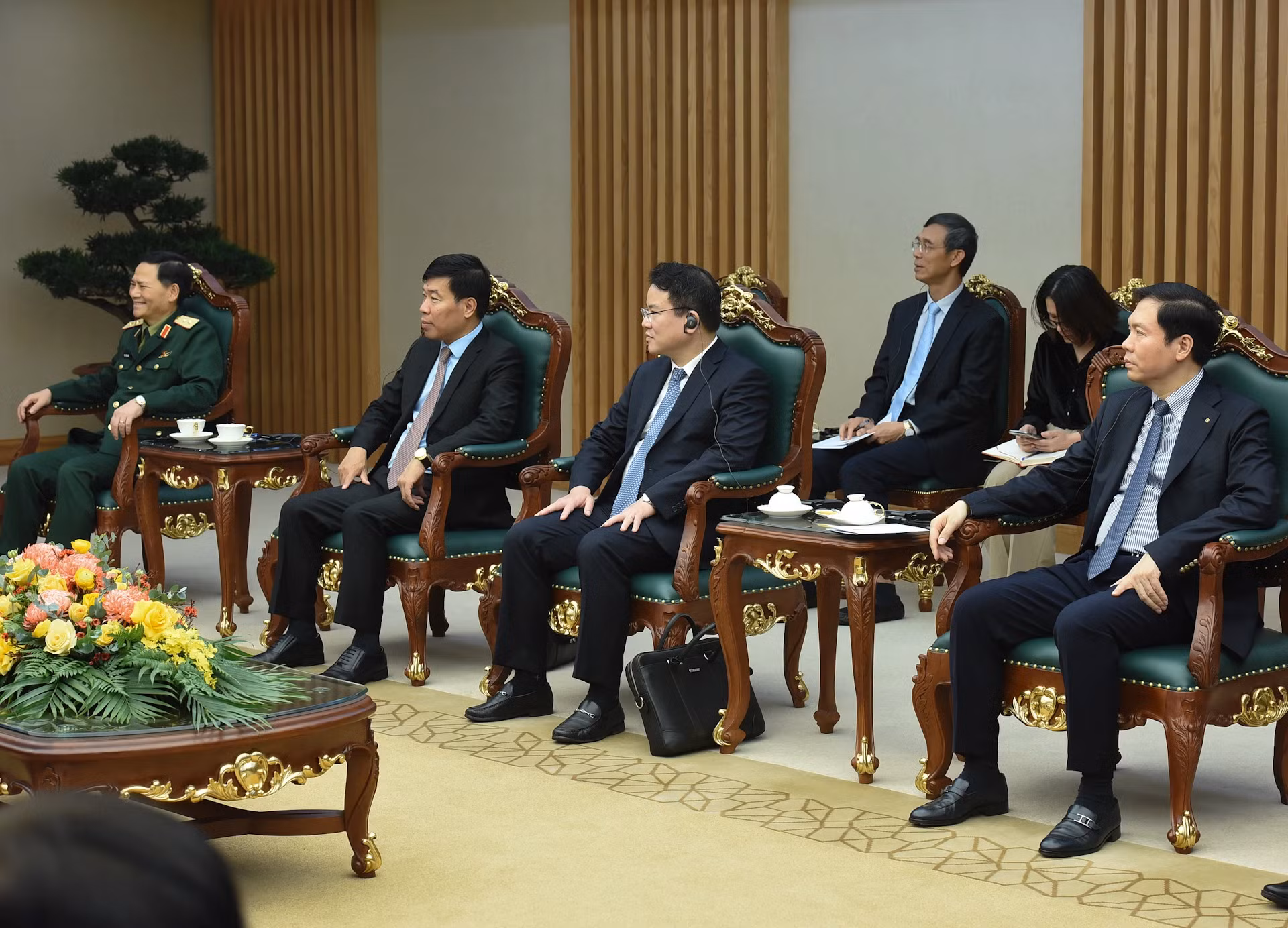 越南各部委领导代表出席会见。