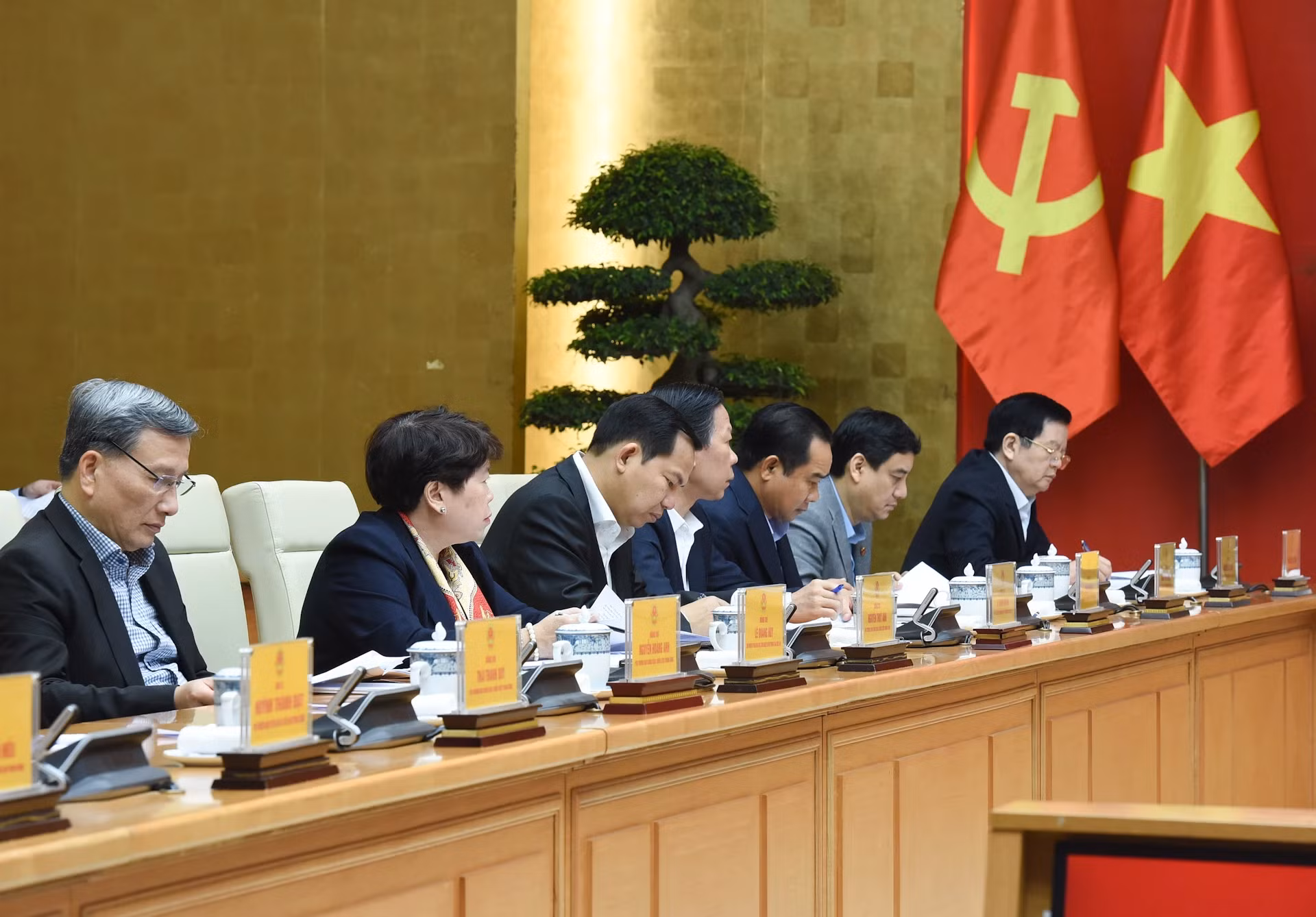越南政府总理范明正主持越共第十四届全国代表大会经济社会小组会议【组图】 ảnh 2