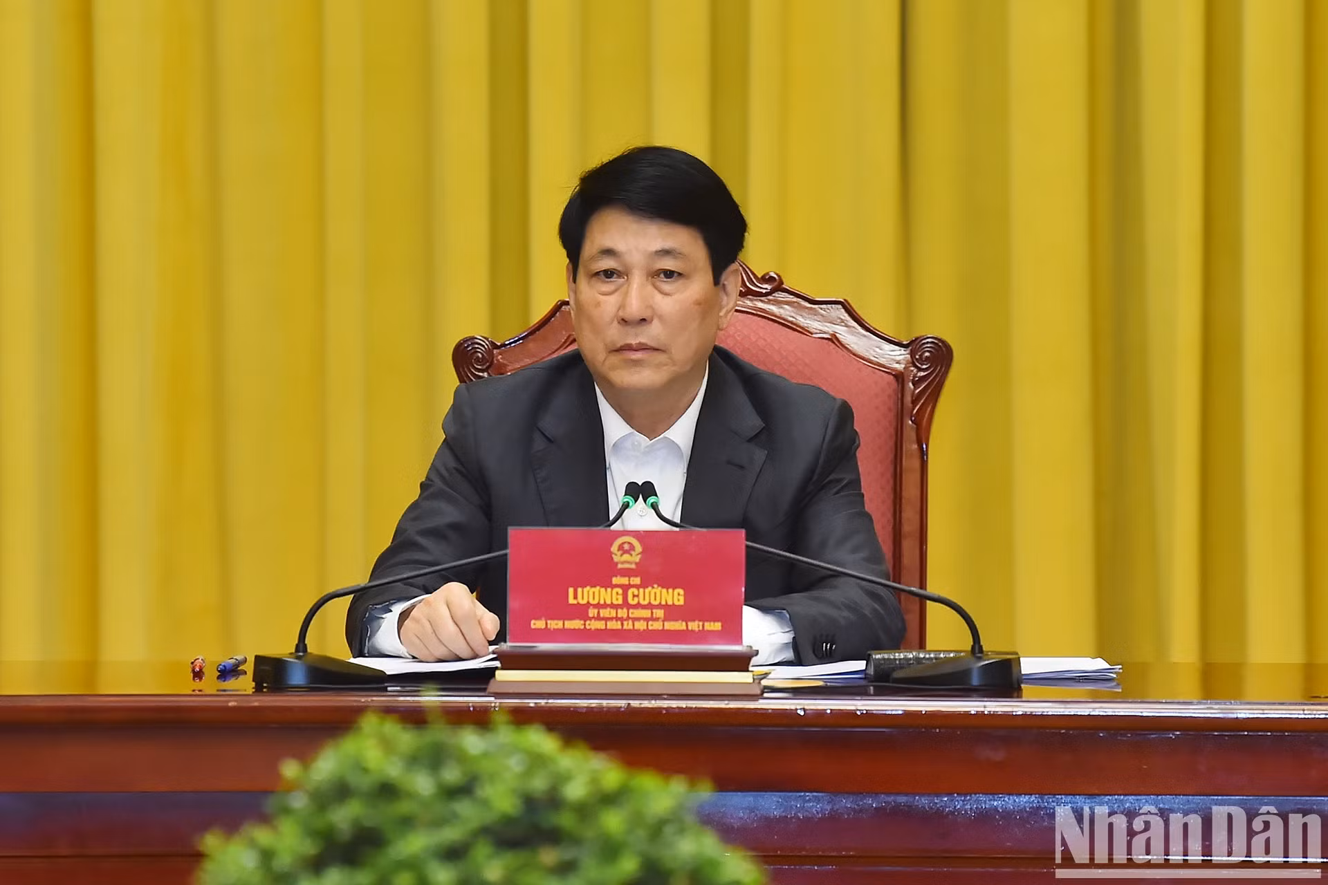 越南国家主席梁强与外交部举行工作会议【组图】 ảnh 1