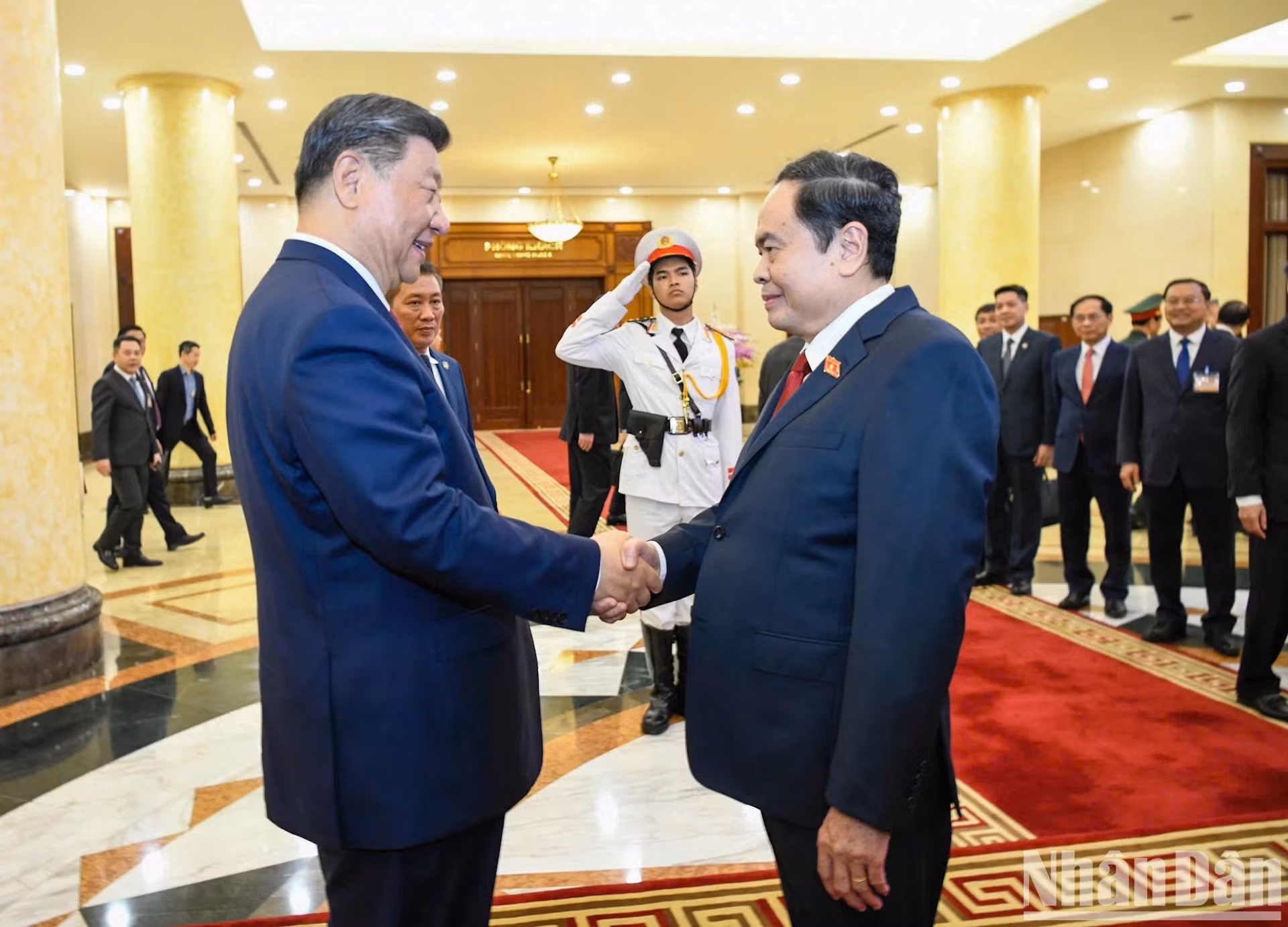 越南国会主席陈青敏会见中共中央总书记、中国国家主席习近平【组图】 ảnh 1