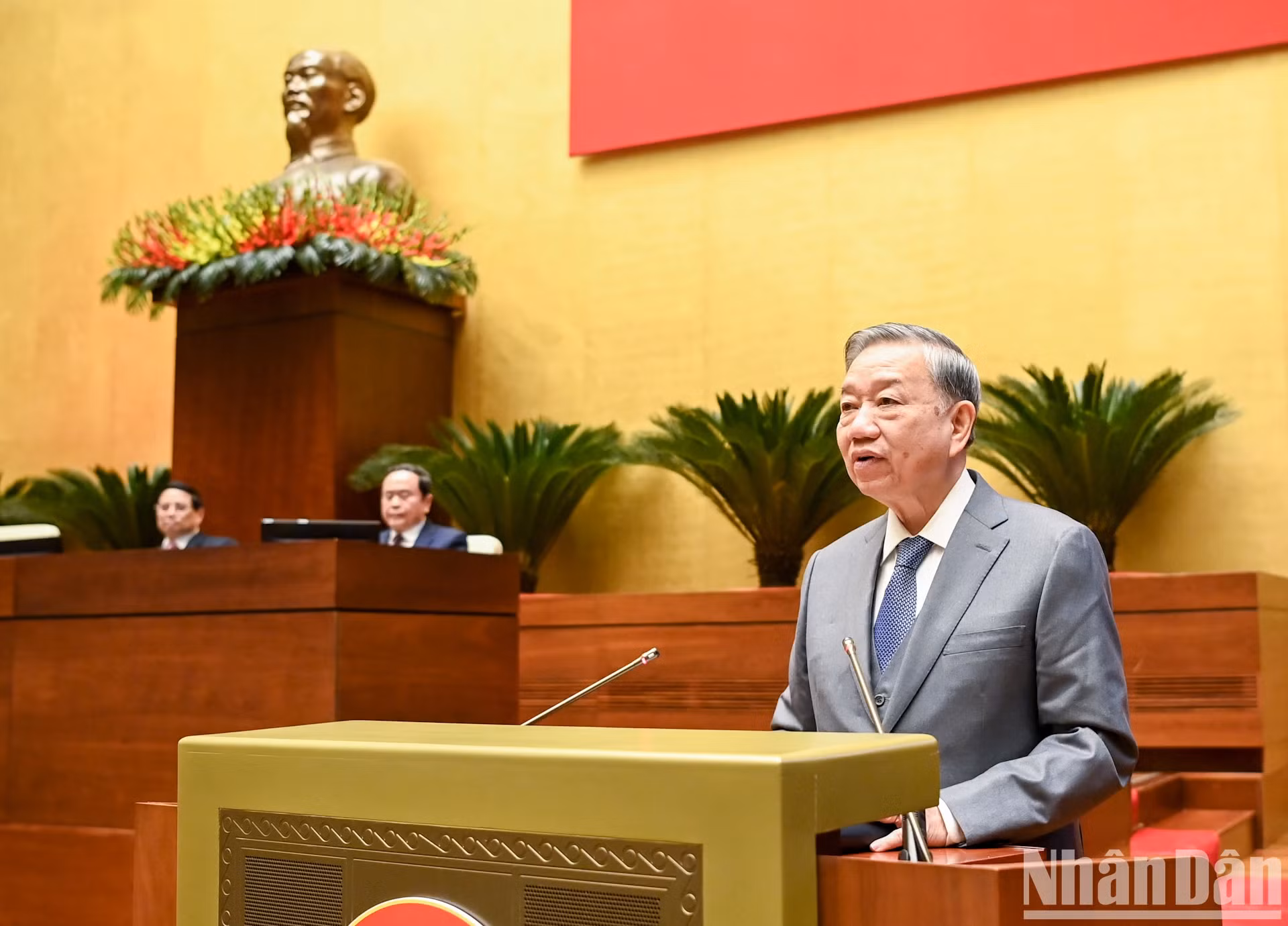苏林总书记发表重要讲话。