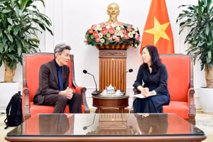 越南外交部副部长黎氏秋姮会见德国联邦议院外事委员会委员罗尔夫·米策尼希（Rolf Mutzenich）议员。（图片来源：baoquocte.vn）