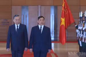 越共中央总书记、国家主席苏林举行仪式，欢迎泰国国王与王后访越。