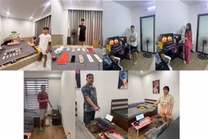 专案中被抓获的部分犯罪嫌疑人。（图片来源：广宁市公安局供图）