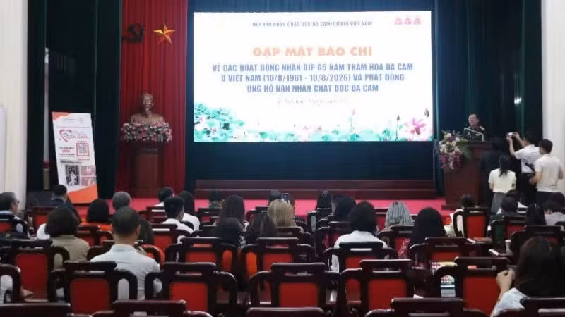 5月15日，越南橙剂/二恶英受害者协会举行记者见面会。