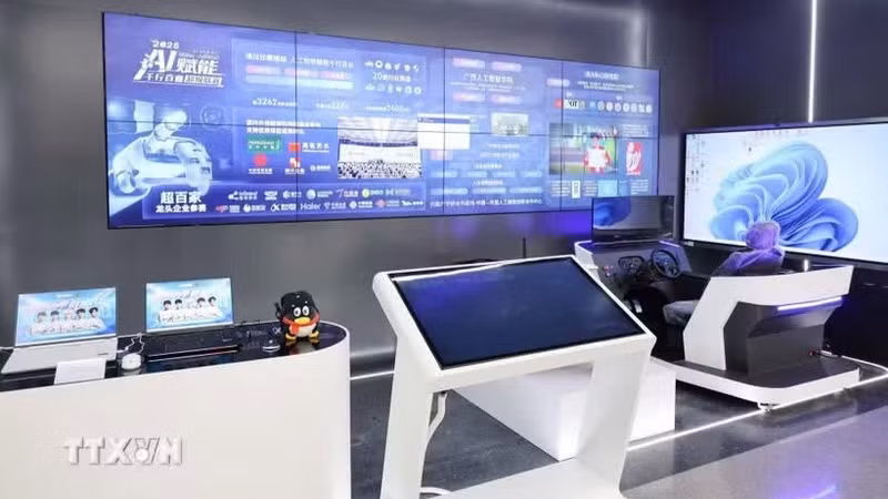 中国—东盟人工智能创新合作中心深度融合了未来技术。（图片来源：越通社）