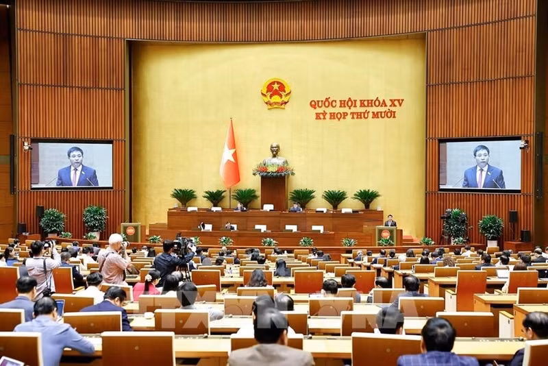 第十五届国会第十次会议现场。（图片来源：越通社）