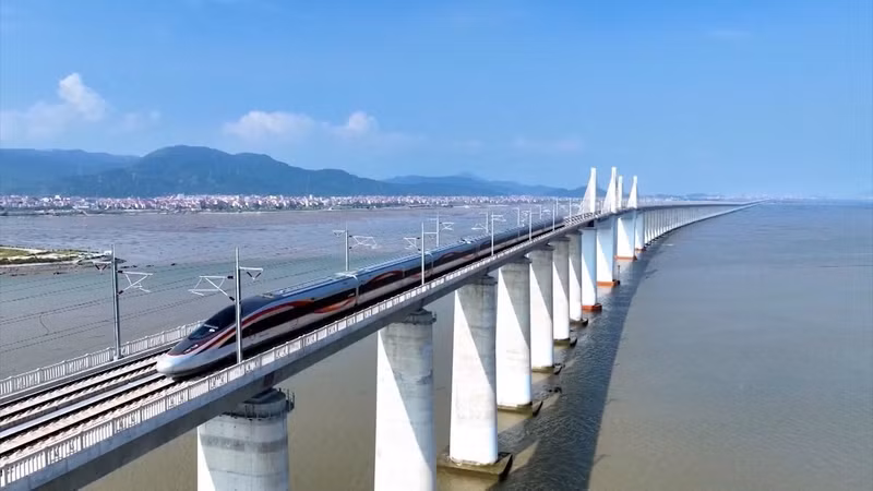 附图：河内至广宁高铁线路将于2028年完工。