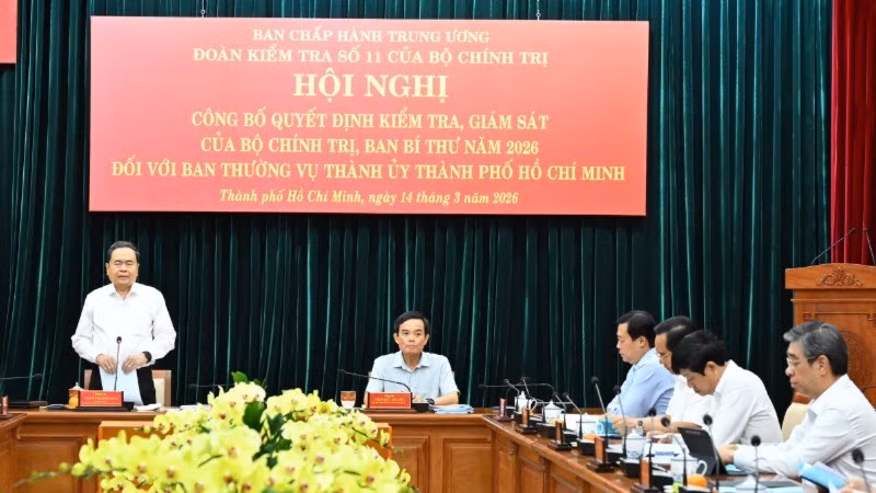 政治局和书记处对胡志明市市委常委会进行检查监督。
