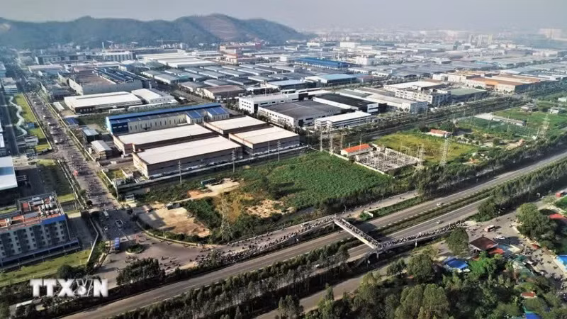 北宁市云中工业园区。（图片来源：越通社）