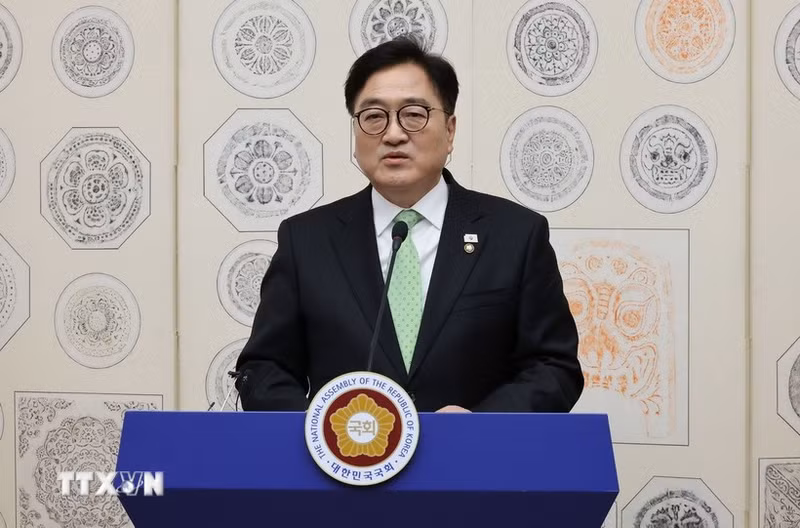 韩国国会议长禹元植。（图片来源：越通社）