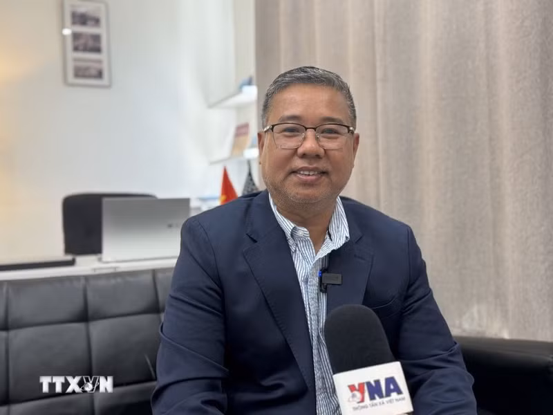 美国大华盛顿都会区企业家与爱国越南人俱乐部主任加里·青阮。（图片来源：越通社）