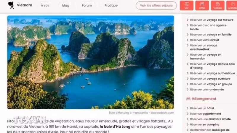 Routard.com网站的文章称，越南下龙湾是“世界上最美丽的奇观之一”，每个人一生至少应该来此欣赏一次。（图片来源：越通社）