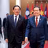 2026年6月，越南国会主席陈青敏和老挝国会主席颂赛·西潘敦（时任老挝总理）。（图片来源：quochoi.vn）