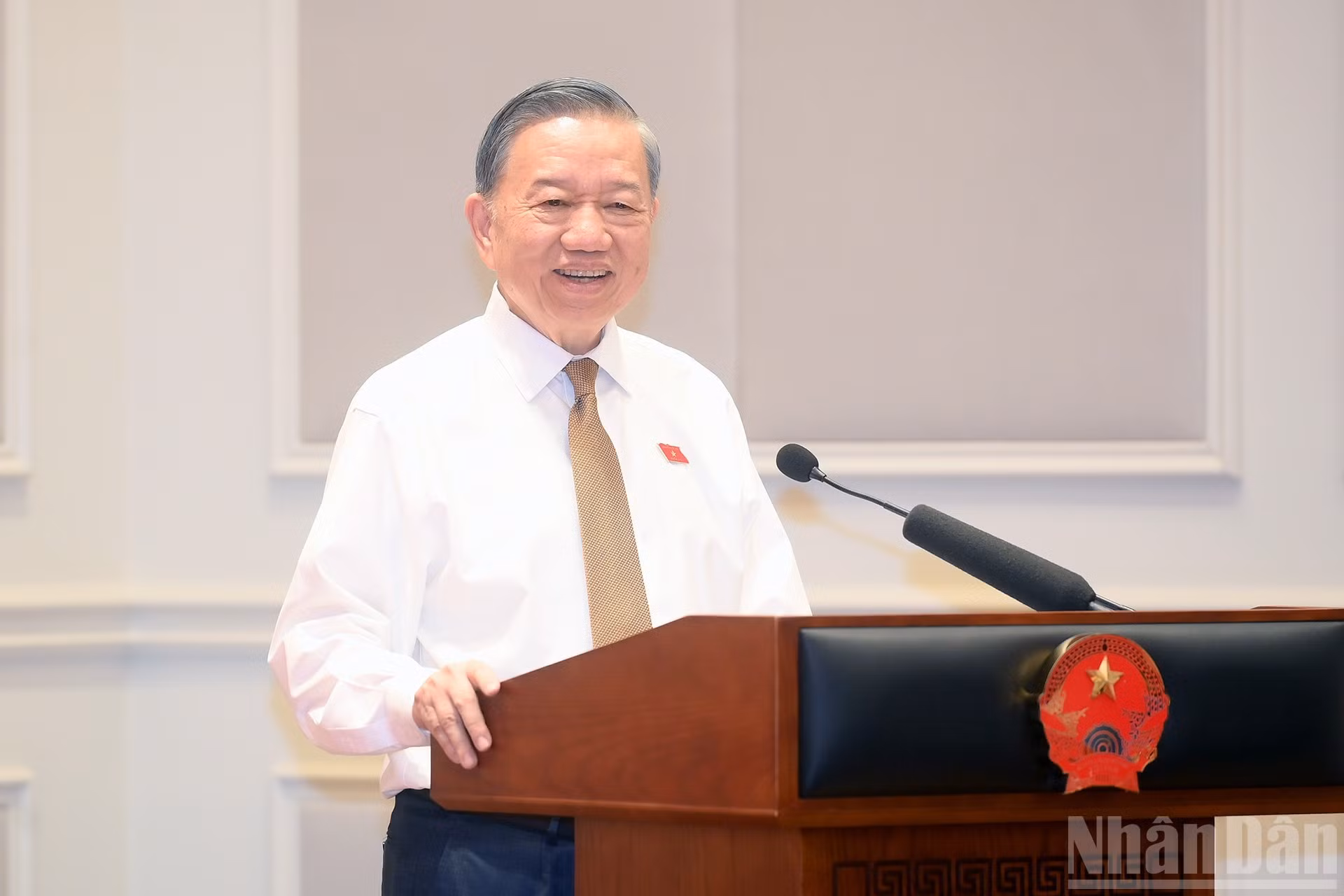 苏林总书记、国家主席发表讲话。