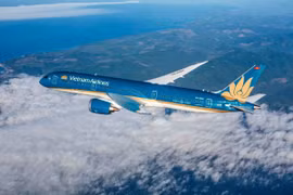 越南航空公司的飞机。