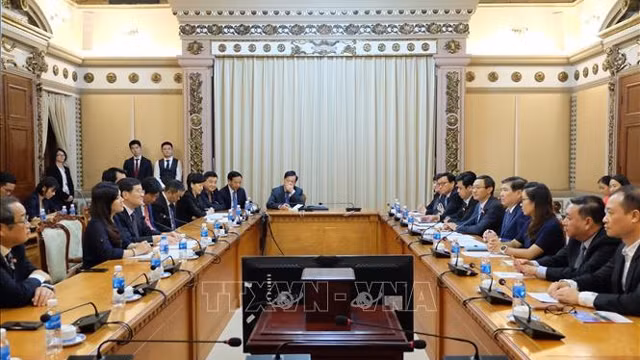 会见全景。（图片来源：越通社）