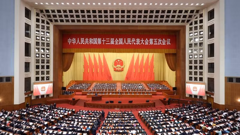 中国十三届全国人大五次会议开幕。（图源：新华社）