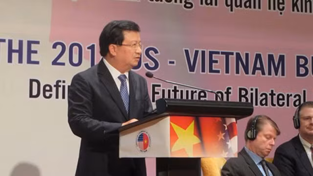 郑廷勇副总理在会上发表讲话。（图片来源：VOV）