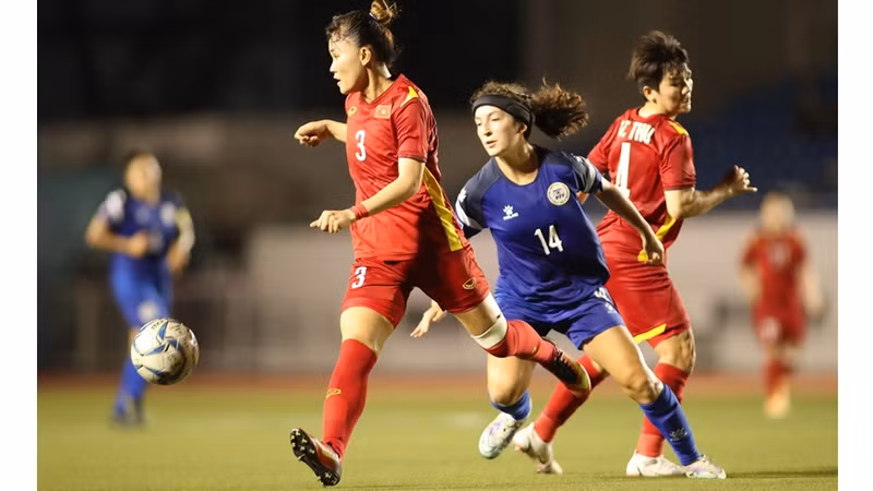 2022年东南亚女子足球锦标赛：输给东道主菲律宾队 越南队与缅甸队争铜。（图片来源：VFF）