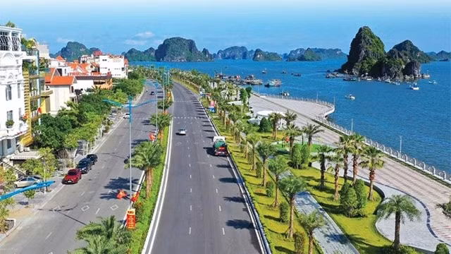 广宁省下龙市一角。