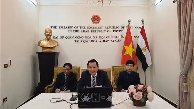 “胡志明主席——民族解放英雄、文化名人”的视频研讨会在埃及举行。