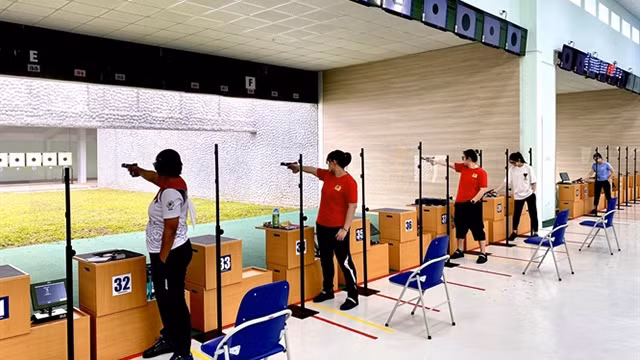 越南的射击部门已为第31届东运会做好准备。（图片来源：青年报）