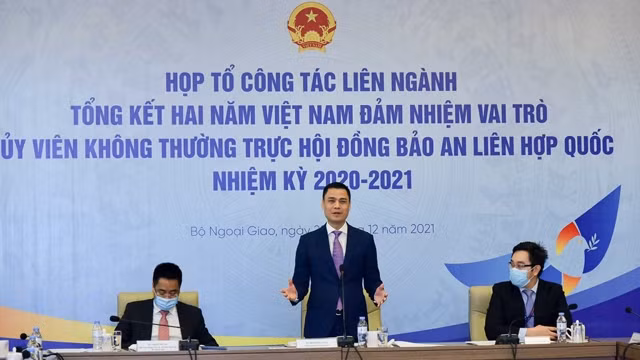 越南外交部副部长邓黄江在会上发言。