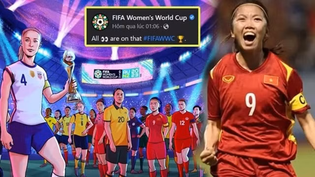 越南女足队长黄茹荣幸出现在国际足联2023年女足世界杯宣传海报上。