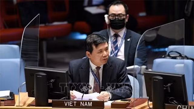 越南常驻联合国代表团团长邓廷贵大使。