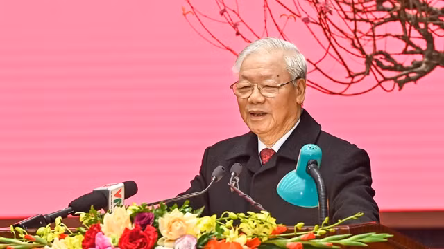 阮富仲总书记讲话。（武维灵 摄）