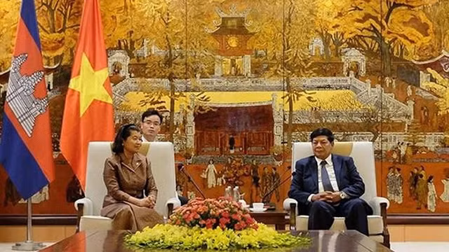 会见全景。（图片来源：越通社）
