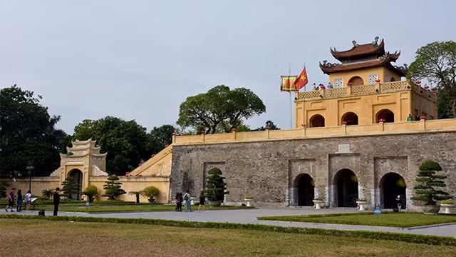 河内市升龙皇城遗迹区。（登科 摄）