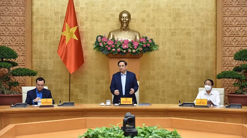范明正总理在会上讲话。（陈海 摄）