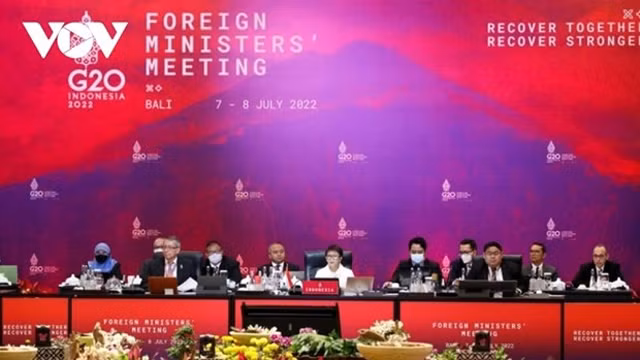 二十国集团外长会现场。
