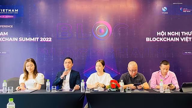 2022年首届越南区块链高峰论坛新闻发布会。（图片来源：VGP）