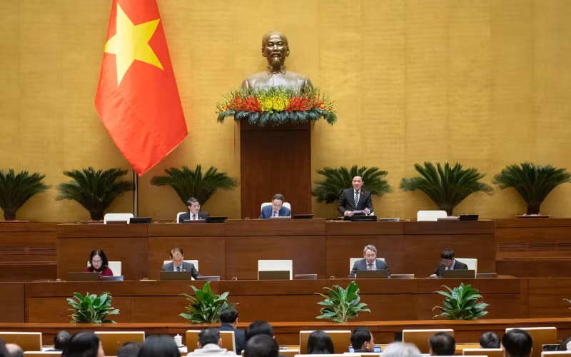 越南第十五届国会第九次特别会议场景。