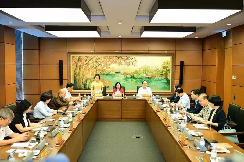 国会代表分组讨论。