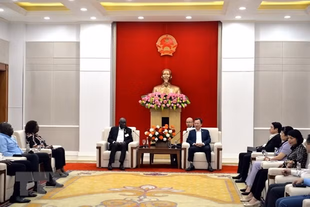 会见全景。（图片来源：越通社）
