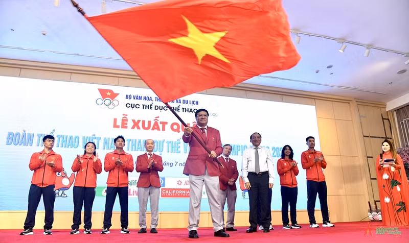 2024年巴黎奥运会的越南体育代表团出征仪式。