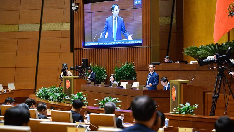 外交部部长裴青山回答询问。