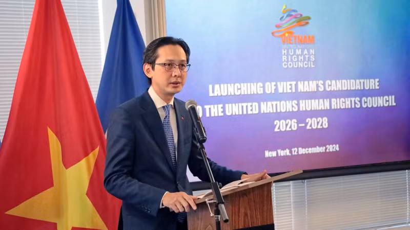越南外交部副部长杜雄越出席仪式并发表讲话。