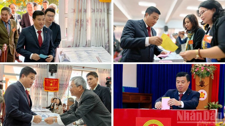 林同省省委书记衣青何聂克仁参加选举投票。