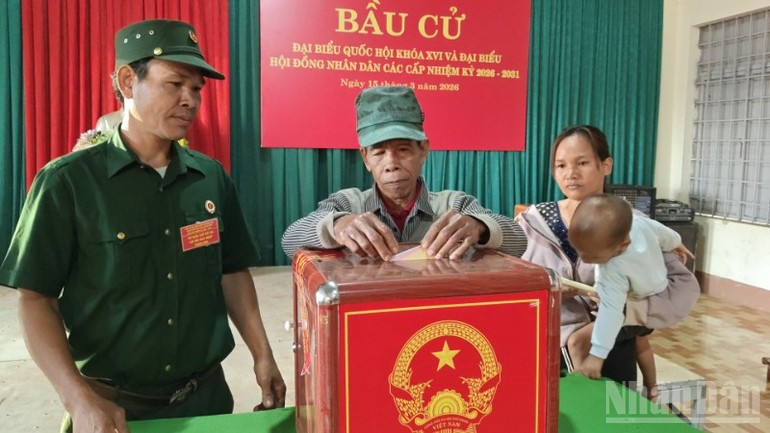 同奈省选民参加选举投票。