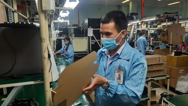 越南Datalogic责任有限公司在胡志明市高科技区的生产活动。