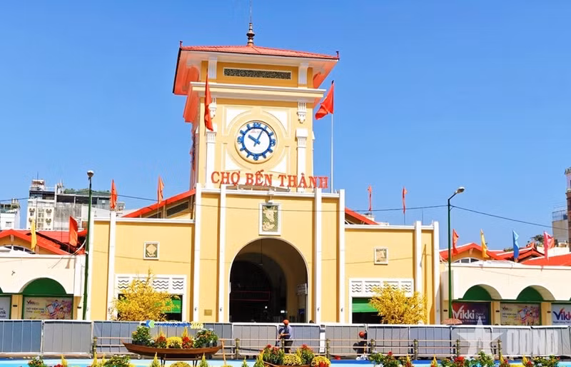 附图：胡志明市滨城市场。