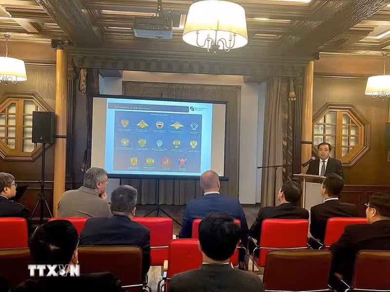 会谈现场。（图片来源：越通社）